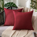 MIULEE Decorative Outdoor Pillow Covers Christmas 18x18 Wine Red by MIULEE
