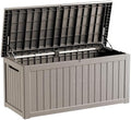 Outdoor Storage Box, 270 Gallon Waterproof Deck Box, Super-Sized Gas-Spring Resin Trunk for Large Seat Pillows, Heavy-Duty Lockable Backyard Storage Sofa, Garden Lawn, Grey by GraceYourYard