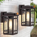 9.76'' Dusk to Dawn Outdoor Wall Light 2 Packs, Brown by MYHXQ