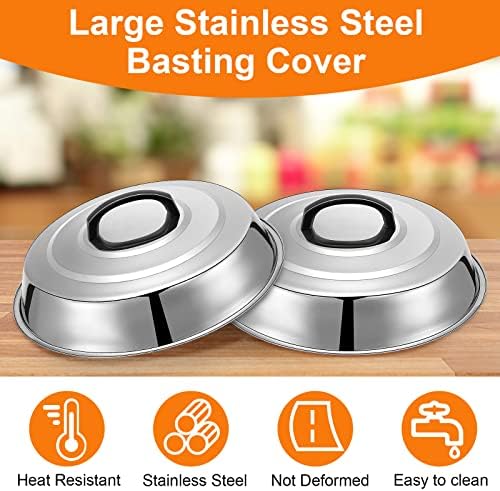 Pinkunn 8 Pack Griddle Basting Cover, 12 Inch Melting Dome Set - Image 3