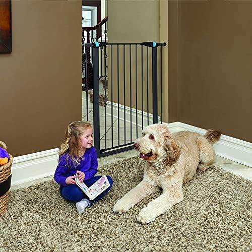 Midwest 39" Steel Dog Gate with Glow Strips, Graphite - Image 5