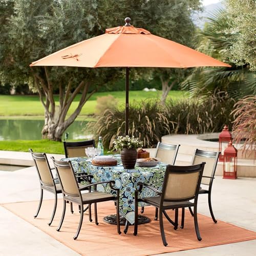 LVTXIII Rectangle Outdoor Tablecloth with Umbrella Hole and Zipper, Water-Repellent 60 x 84 Inch Patio Table Cover for Picnic, Garden, Backyard Dining, Botanical Blues - Image 5