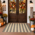 OJIA Tan Washable Outdoor Rugs 3'x5' Front Door Mat Fall Porch Rug Decor by OJIA