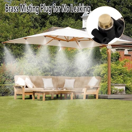 Brass Misting Nozzle Plug 12pc Heavy Duty 10/24 Screw Thread Misting Nozzle Plug for Raised Garden Bed Backyard Outdoor Cooling System - Image 5