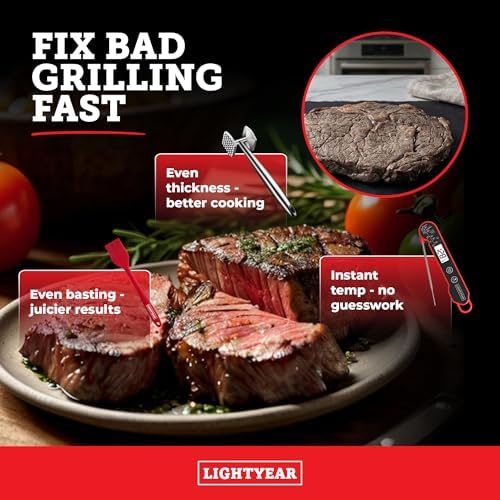 Lightyear Grillmaster Starter Kit – 3-Piece Stainless BBQ Set - Image 3