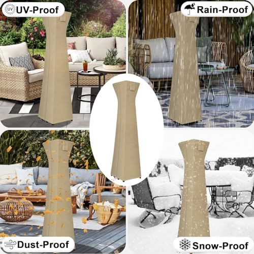 OutdoorLines Waterproof Patio Heater Covers with Zipper and Storage Bag, - Image 7