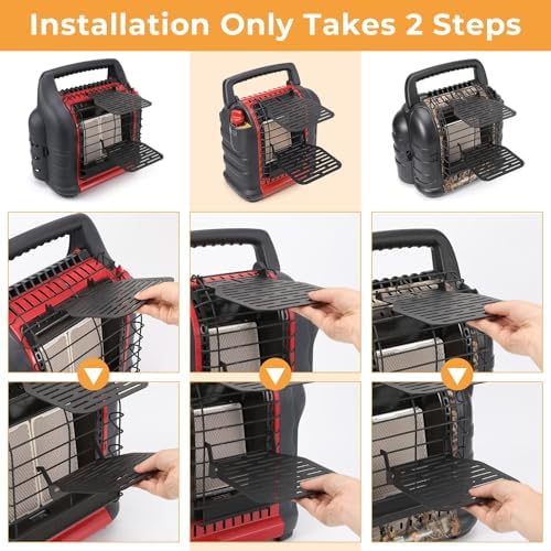 Heater Bracket, Compatible with Mr. Heater Buddy MH9BX, MH12HB, MH18B, Cooker Plate Grill Attachment Portable Cooking Grate, Multi-Purpose Holder for Outdoor - Image 6