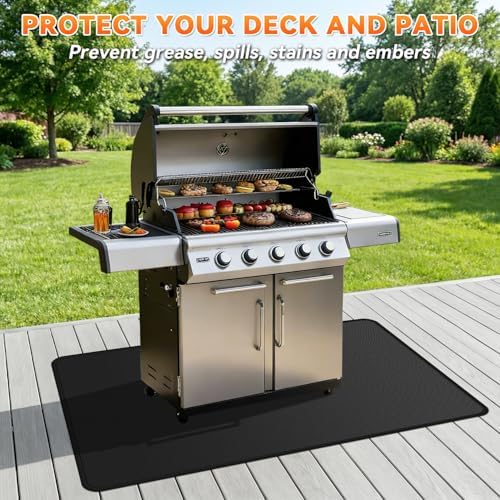 Under Grill Mats for Outdoor Grill - 48 x 30 Inch BBQ Deck Protector - Image 2