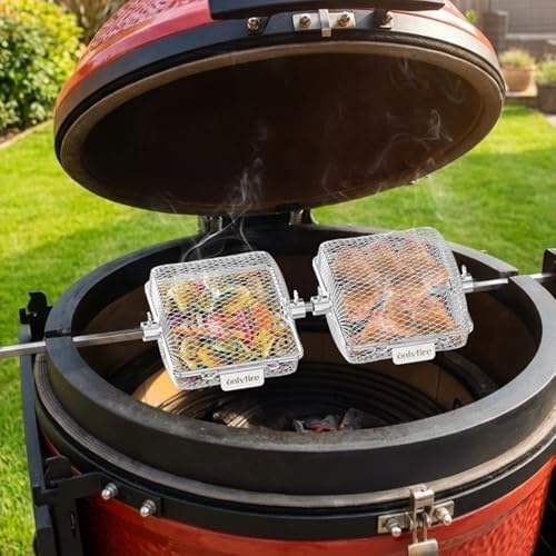 onlyfire Stainless Steel Rotisserie Basket Kit, Set of 2 - Image 5