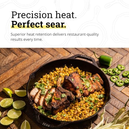 Lodge Pre-Seasoned Cast Iron Dual Handle Pan, PFAS-Free, 12 Inches - Image 5