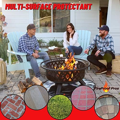 Fire Pit Mats for Under fire Pit 24" Round Non Combustable Heat Deflector Fire Resistant Fireproof Mat/Fireplace Mat. Pad Protector for firepit, Grill - Image 4