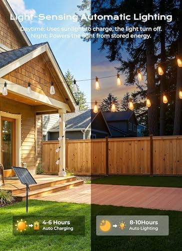 Brightown 151FT Solar String Lights Outdoor Waterproof, Last 30+Hrs Runtime - Image 4