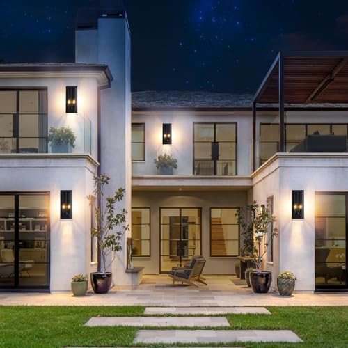 Large Outdoor Wall Lanterns, 18” Exterior Waterproof Rectangular Sconce - Image 7