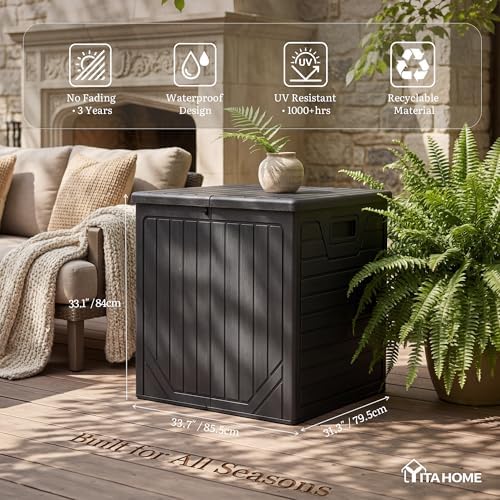YITAHOME 150 Gallon Large Outdoor Storage Box w/Double Wall - Image 5