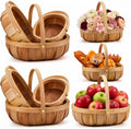 Sintuff 6 Pcs Wicker Baskets with Handles, 3 Sizes,Light Brown by Sintuff