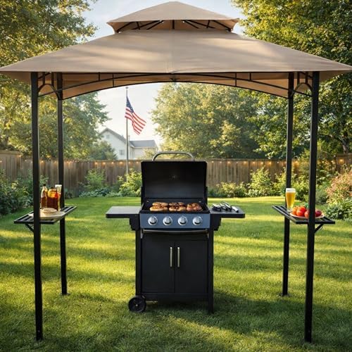 Kozyard Andra 8' x 5' BBQ Grill Gazebo Canopy Tent, Vented Soft Top Roof by Kozyard