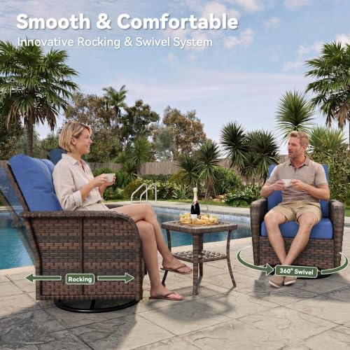 Aoxun 7-Piece Wicker Rattan Patio Furniture Set with 44" Fire Pit Table - Image 3