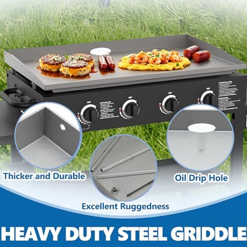 36 Inch Griddle Replacement Top for Blackstone 36" 4 Burner Griddle Grill - Image 5