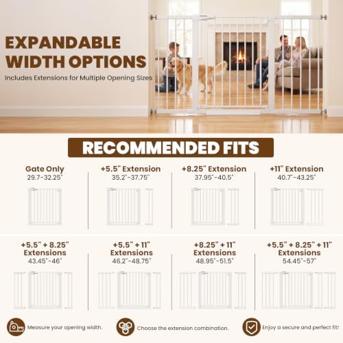 Mumeasy 29.7-57" Extra Wide Baby Gate,Dog Gate Indoor for Doorways & Stairs - Image 3