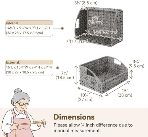 GRANNY SAYS Wicker Baskets for Organizing, Large Waterproof Wicker Basket - Image 2
