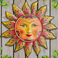 Metal Sun Wall Decor - Sun Flower Wall Art Decoration,Hanging Decoration for Home Garden Farmhouse Yard Patio Fence Living Room Bedroom by Daogtc