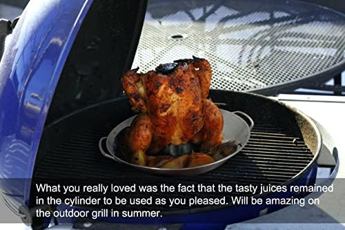 Beer Can Chicken Holder 12 Inch Stainless Steel Grill Roaster Stand - Image 5