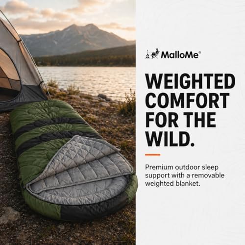 MalloMe Sleeping Bags for Adults Cold Weather & Warm - Backpacking Camping Sleeping Bag for Kids 10-12, Girls, Boys - Lightweight Compact Camping Essentials Gear Accessories Hiking Sleep Must Haves - Image 2