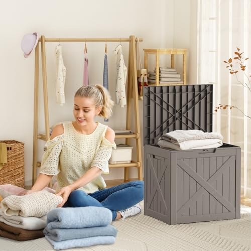 32 Gallon Deck Box, Waterproof Outdoor Storage Boxes For Garden Tools,Indoor Cushions,Accessories Outside Storage Resin Lockable Weatherproof Container(Grey) - Image 2