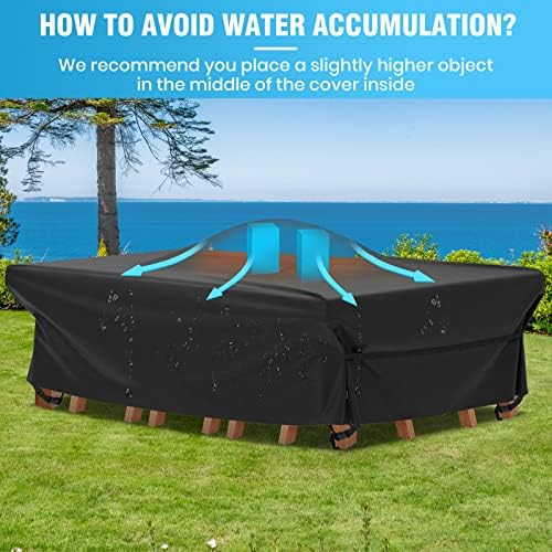 Patio Furniture Covers Waterproof Outdoor Table Cover 98"Lx78"Wx28"H - Image 5