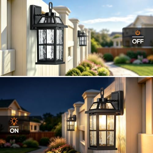 14 '' Outdoor Lights for House 2 Packs, Black Exterior Light Fixtures - Image 3