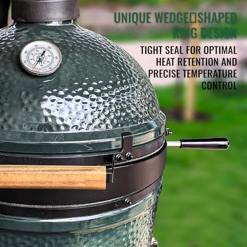 Rotisserie Accessory Attachment for XL Big Green Egg & Kamado Joe 24-inch Big Joe, Complete Grill Accessory with 120V Motor, Stainless Steel Rotisserie Rod & Forks, Heavy Duty Iron Frame - Image 4