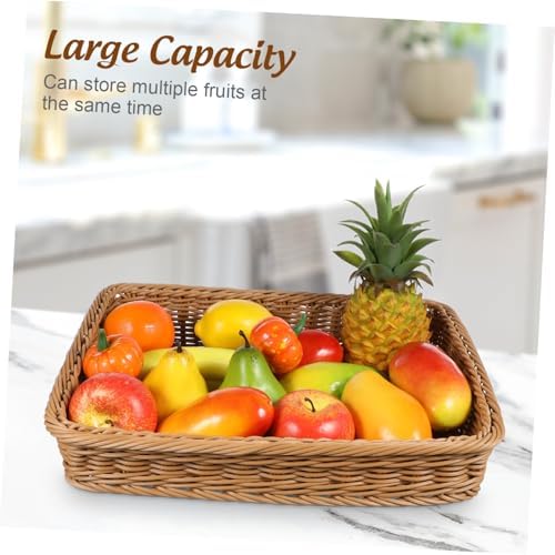 Woven Storage Basket for Fruit, Bread and Kitchen Sundries, Picnic Carry - Image 6