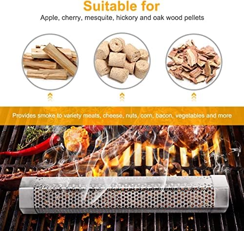 12in Pellet Smoker Tube, Stainless Steel, for All Grill Hot/Cold Smoking - Image 7