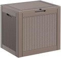 DRATO 36 Gallon Outdoor Storage Box Waterproof, Lockable Resin Deck Box for Patio Furniture, Pool Supplies & Garden Tools, Weatherproof Outside Storage Bin for Backyard Porch (Grey, 36 Gallon) by DRATOprovidesawarmandcozy