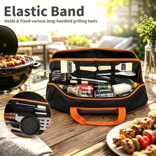 22'' Grill Tool Storage Bag with Inner Divider, BBQ Tool Storage - Image 5