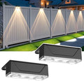 Solar Fence Lights Outdoor - 3 Color Modes(3000K/4000K/6000K), IP55 Waterproof Solar Lights, Fence Light Solar Powered for Outside, Backyard, Railing, Steps, Patio and Wall Lighting (2PK) by Unknown
