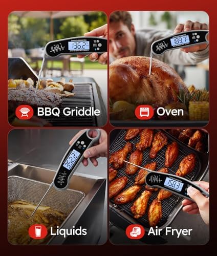 Instant Read Meat Thermometer Digital, Food Thermometer for Cooking, Grey - Image 6