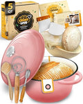CRUSTLOVE 5 QT Cast Iron Bread Oven with Lid for Sourdough Bread Baking Set by CRUSTLOVE