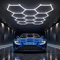 HYPERLITE Gen II Hexagon Garage Lights: 322W 32200LM 11 Grids Hexagon Led Light, 6500K Ultra Bright Honeycomb Hex Lights, Easy Install, Durable Design for Garage, Car Detailing, Workshops, Gym by HYPERLITE
