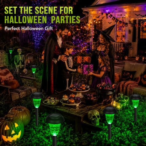 GIGALUMI Solar Halloween Lights Outdoor Waterproof Pathway Lights, 12 Pack - Image 5