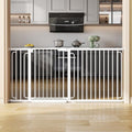 Wide Baby Gate for Stairs 62-70.5 Inch Pressure Mounted, Auto Close Child Baby Gates for Doorways No Drill, Walk Through Dog Gate Indoor for The House, White by Unknown
