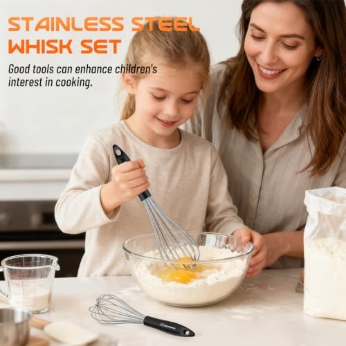 NileHome Whisk Set 8" 10" Kitchen Whisk,2-Pack - Image 7
