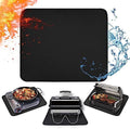 Heat Resistant Mats for Countertop fits Tabletop Grill, 18x15x0.04in, Black by Amerbro