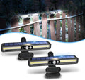 Clip On Solar Lights Outdoor with PIR Motion Sensor (Black ,2 Pack ,6000K) by SunlightEncounter
