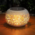 Solar Lanterns Outdoor Waterproof Table Lights: Upgraded Solar Flame Lantern, 2 Lighting Modes White Lantern Flickering Light for Garden Yard Balcony Indoor Tabletop Decor, Gifts for Women by BONLION