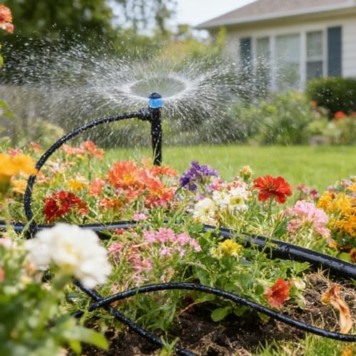 1/4 Inch Adjustable Drip Irrigation Emitters, Push-in 360° Drip Emitters for 1/4" Tubing, Adjustable Flow Watering Drippers for Garden & Greenhouse, 18 Pack - Image 6