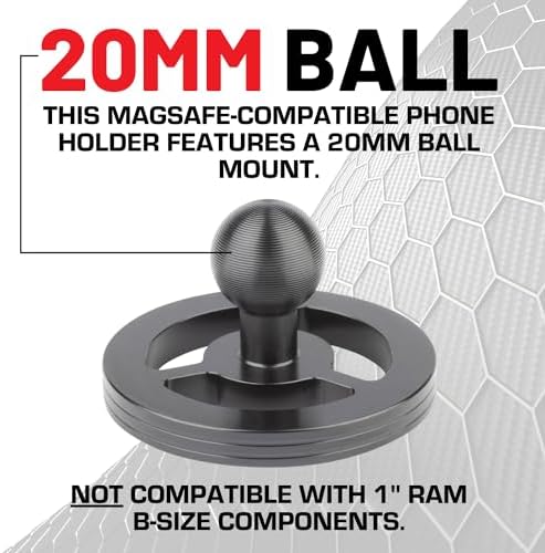 Bulletpoint Dash Mount Magnetic Cell Phone Holder Compatible with MagSafe iPhone Smartphones - 20mm (0.787 inches) Attachment Ball (MagSafe Holder only) - Image 6
