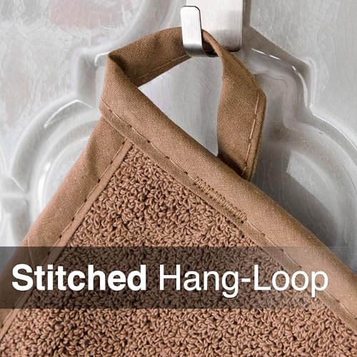 RITZ Terry Potholder & Hot Pad: Unparalleled Heat Resistant, Durable 100% Cotton – Ergonomically Designed for Optimal Grip – Easy-Care Machine Washable – 2-Pack, Mocha - Image 6