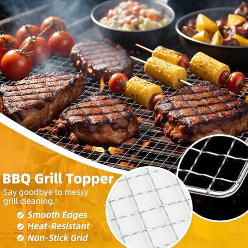 OSVINO 12 Pack Disposable Grill Topper, Heavy Duty Mesh Grate for BBQ - Image 2