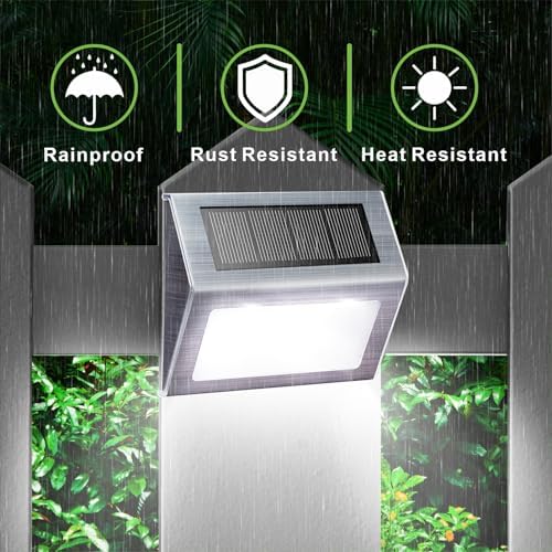 XLUX White Solar Lights for Deck Step Fence Post, SST Housing, 12 Pack - Image 3